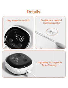 Cinta Métrica Inteligente Fitdays Bluetooth con Pantalla LED 2