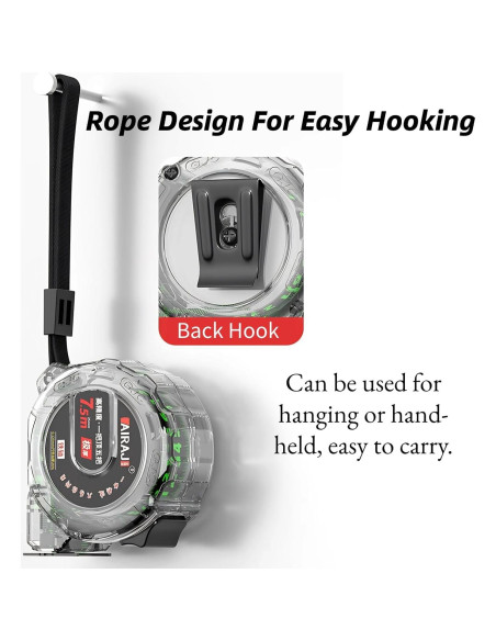 Cinta Métrica Retráctil Hilitand 5m Acero Inoxidable con Caja