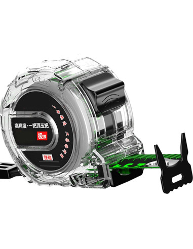 Cinta Métrica Retráctil Hilitand 5m Acero Inoxidable con Caja