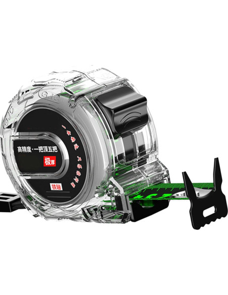 Cinta Métrica Retráctil Hilitand 5m Acero Inoxidable con Caja