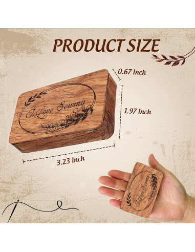 Caja de Almacenamiento de Agujas de Coser SAVINA - Madera Vintage