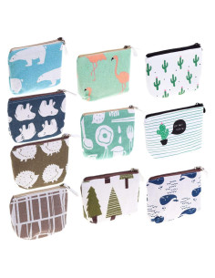 Set de 10 Monederos de Lona Selizo - Compactos y Coloridos