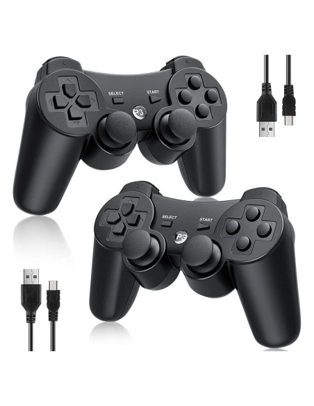Controlador Inalámbrico OKHAHA para PS3 Doble Shock 3 Negro