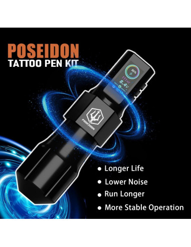 Kit de Tatuaje Inalámbrico Vidattx con 20 Agujas y Tintas