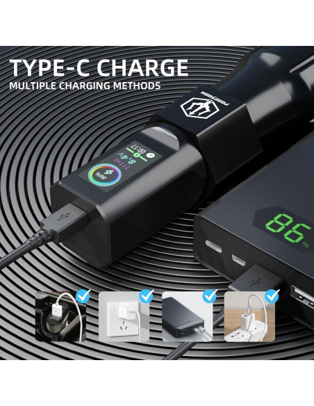 Kit de Tatuaje Inalámbrico Vidattx con 20 Agujas y Tintas