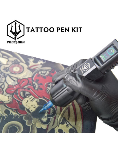 Kit de Tatuaje Inalámbrico Vidattx con 20 Agujas y Tintas