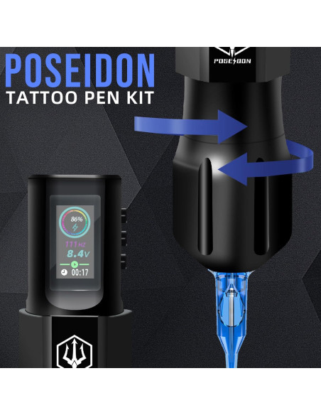 Kit de Tatuaje Inalámbrico Vidattx con 20 Agujas y Tintas