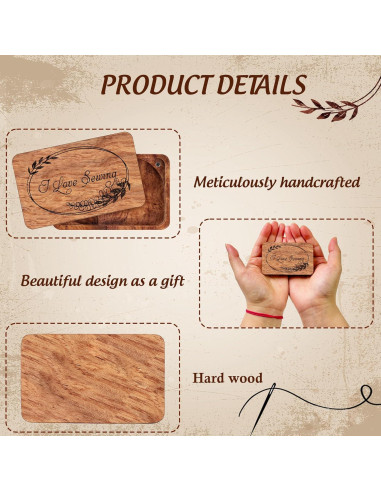 Caja de Almacenamiento de Agujas de Coser SAVINA - Madera Vintage