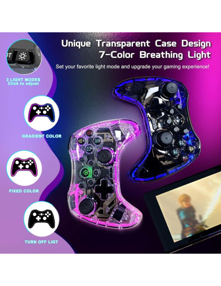 Controlador Inalámbrico Joso S03 RGB para Switch y PC