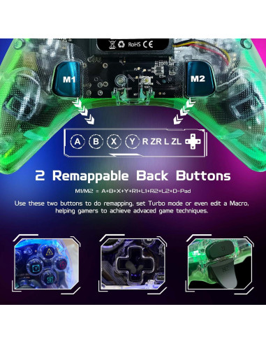 Controlador Inalámbrico Joso S03 RGB para Switch y PC