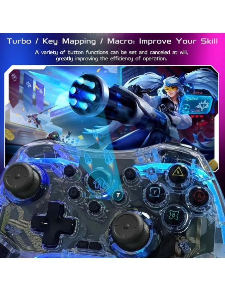 Controlador Inalámbrico Joso S03 RGB para Switch y PC