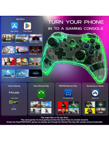 Controlador Inalámbrico Joso S03 RGB para Switch y PC