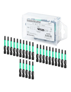 Juego de Puntas de Seguridad Torx T20 25pcs GrenPRO 5.08 cm
