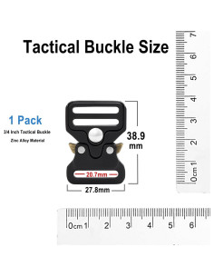 Hebilla Táctica de Metal ManTangSun 3/4" Aleación Zinc 2