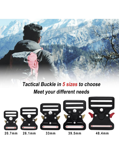 Hebilla Táctica de Metal ManTangSun 3/4" Aleación Zinc