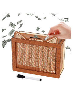 Caja de Ahorro de Madera Rgontar con Contador 10,000 USD