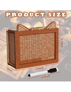 Caja de Ahorro de Madera Rgontar con Contador 10,000 USD 2