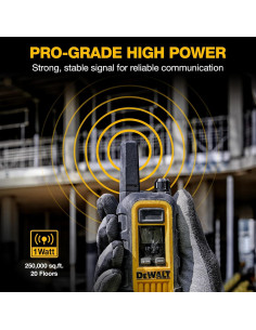 Walkie Talkies DEWALT DXFRS300 1W Impermeables Paquete 6 2