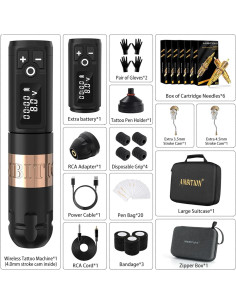 Kit de Tatuaje Ambition Soldier - Máquina Inalámbrica 2400mAh 2