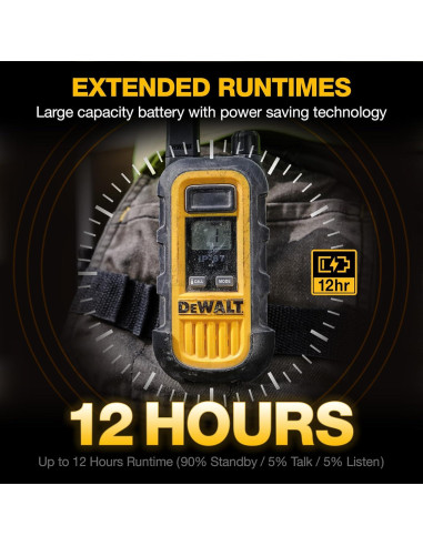 Walkie Talkies DEWALT DXFRS300 1W Impermeables Paquete 6