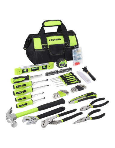 Juego de Herramientas FASTPRO 215 Piezas con Bolsa 30.48 cm Verde