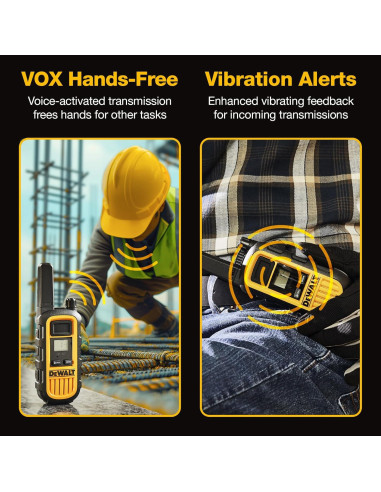 Walkie Talkies DEWALT DXFRS300 1W Impermeables Paquete 6