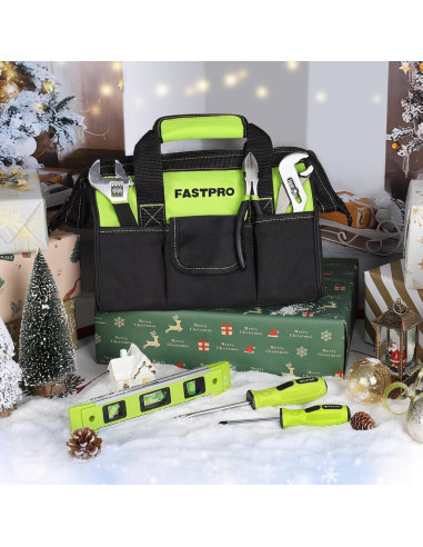 Juego de Herramientas FASTPRO 215 Piezas con Bolsa 30.48 cm Verde