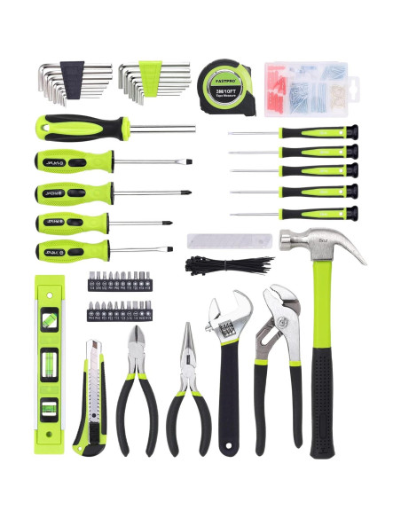 Juego de Herramientas FASTPRO 215 Piezas con Bolsa 30.48 cm Verde
