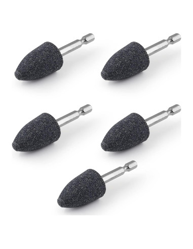 5 Puntas de Taladro Abrasivas Aracombie para Piedra 6.35mm