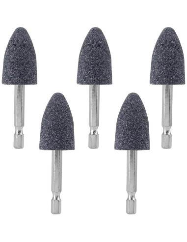 5 Puntas de Taladro Abrasivas Aracombie para Piedra 6.35mm