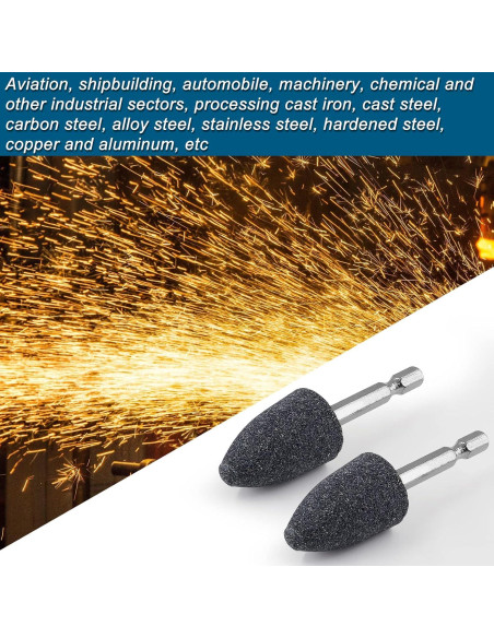 5 Puntas de Taladro Abrasivas Aracombie para Piedra 6.35mm