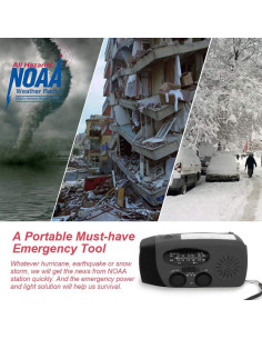 Radio de Emergencia Solar Accinouter 2000mAh AM/FM NOAA 2