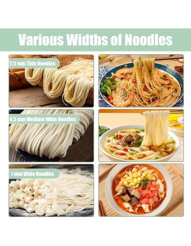 Máquina para hacer pasta manual Kaichenyt - Acero inoxidable, 6 grosores