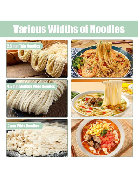 Máquina para hacer pasta manual Kaichenyt - Acero inoxidable, 6 grosores