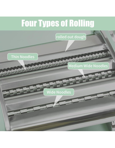 Máquina para hacer pasta manual Kaichenyt - Acero inoxidable, 6 grosores