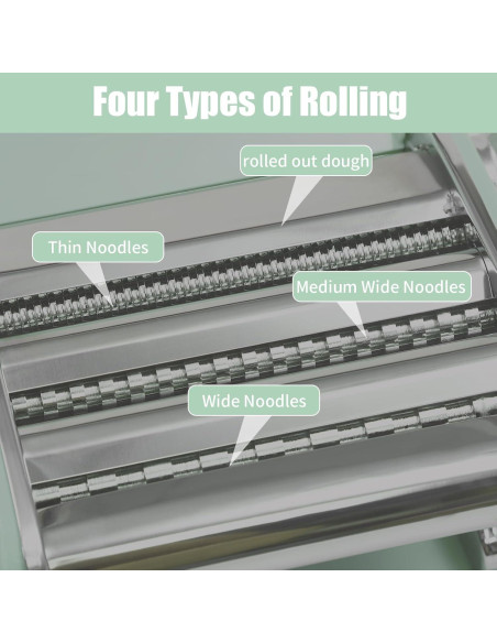 Máquina para hacer pasta manual Kaichenyt - Acero inoxidable, 6 grosores