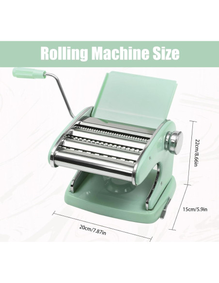 Máquina para hacer pasta manual Kaichenyt - Acero inoxidable, 6 grosores