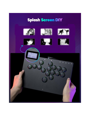 Controlador Arcade Sehawei R16 con RGB y 16 Botones para PC/PS3/PS4/Switch