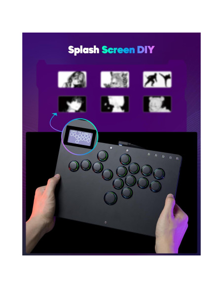 Controlador Arcade Sehawei R16 con RGB y 16 Botones para PC/PS3/PS4/Switch