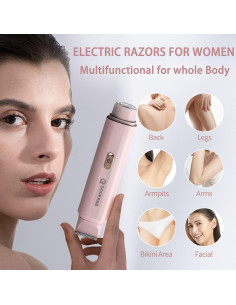 Recortadora de Bikini Eléctrica GODERSB Rosa Impermeable USB 2