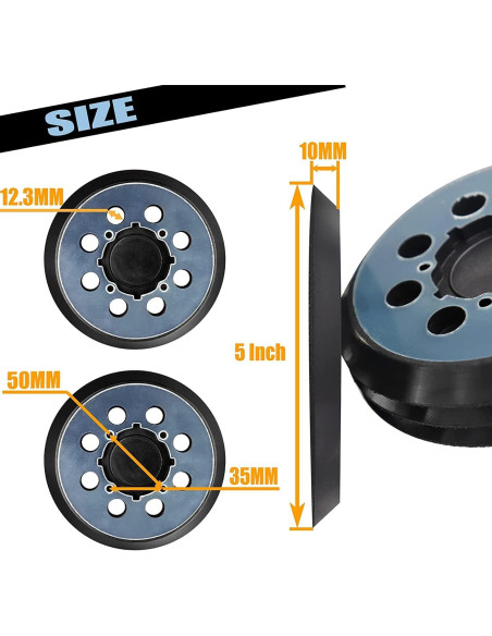 Pad de Lijadora 5" Donanim para DeWalt DWE6423 DWE6421