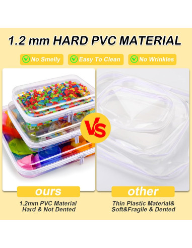 Funda Dura Transparente AOBOPLE con Cremallera - Almacenamiento Juguetes