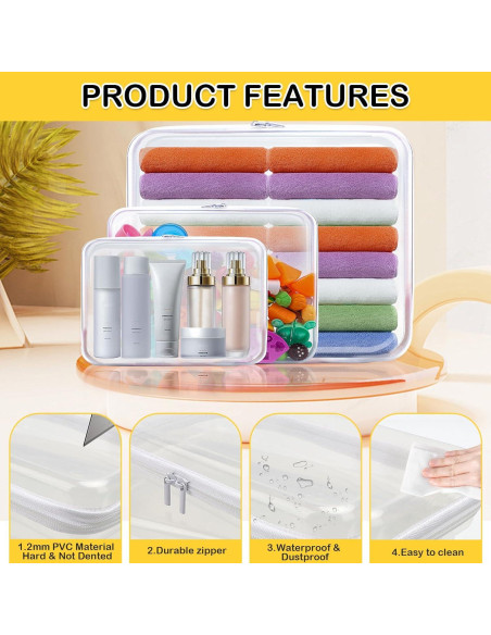 Funda Dura Transparente AOBOPLE con Cremallera - Almacenamiento Juguetes Funda Dura Transparente AOBOPLE con Cremallera - Almacenamiento Juguetes