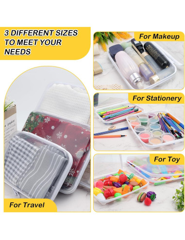 Funda Dura Transparente AOBOPLE con Cremallera - Almacenamiento Juguetes