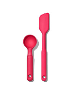 Set Cucharón Mediano y Espátula Pequeña OXO Silicona