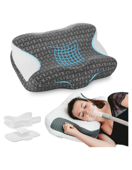 Almohada Cervical CPAP Elviros Ajustable Espuma Viscoelástica
