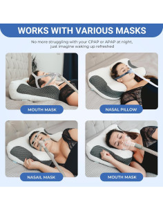 Almohada Cervical CPAP Elviros Ajustable Espuma Viscoelástica 2