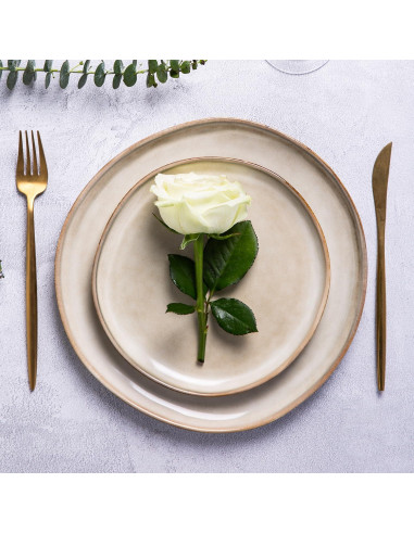 Conjunto de Vajilla de Cerámica AmorArc 12 Piezas para 4 Personas