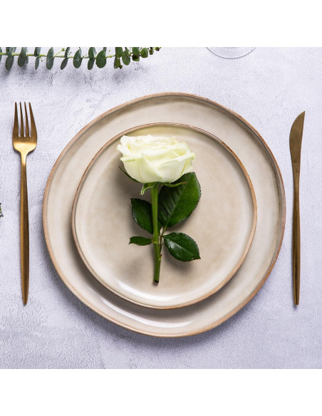 Conjunto de Vajilla de Cerámica AmorArc 12 Piezas para 4 Personas