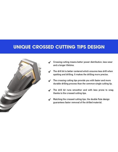 Broca de Martillo Rotativo SDS MAX 38mm x 38cm FF ERA